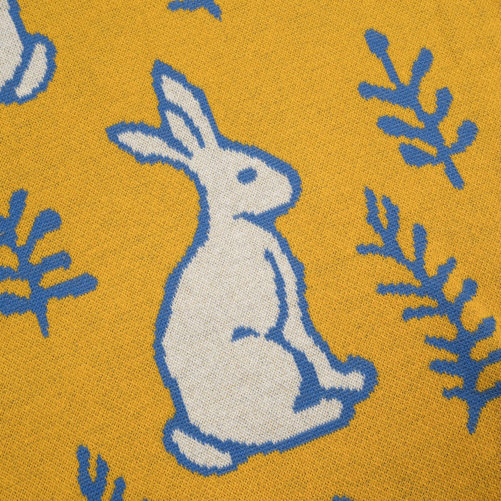 Yellow | rabbit plant knitted dress knitted set