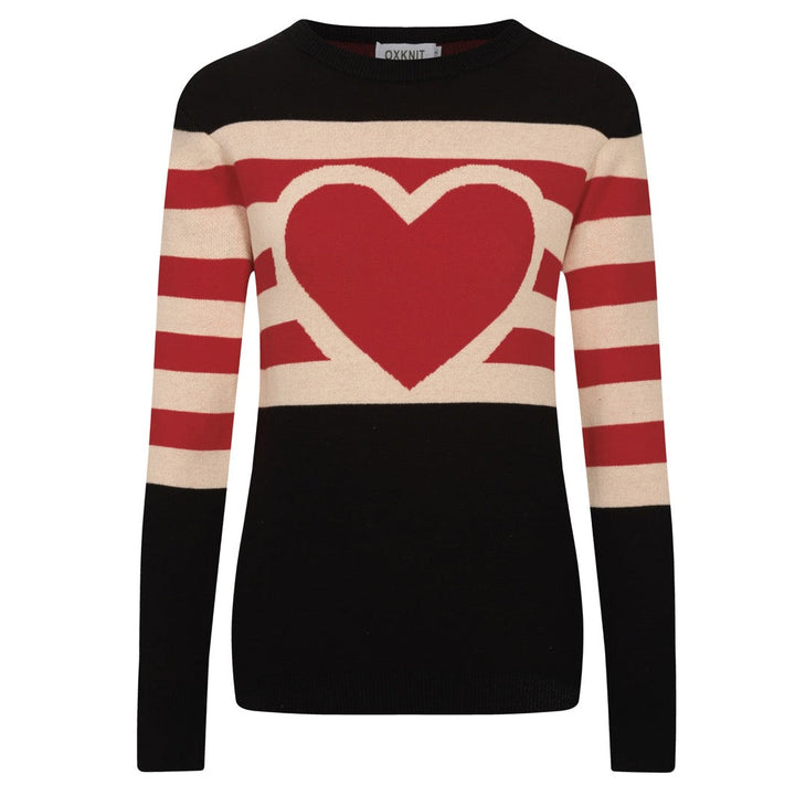 Black | love stripe vintage jacquard knitwear
