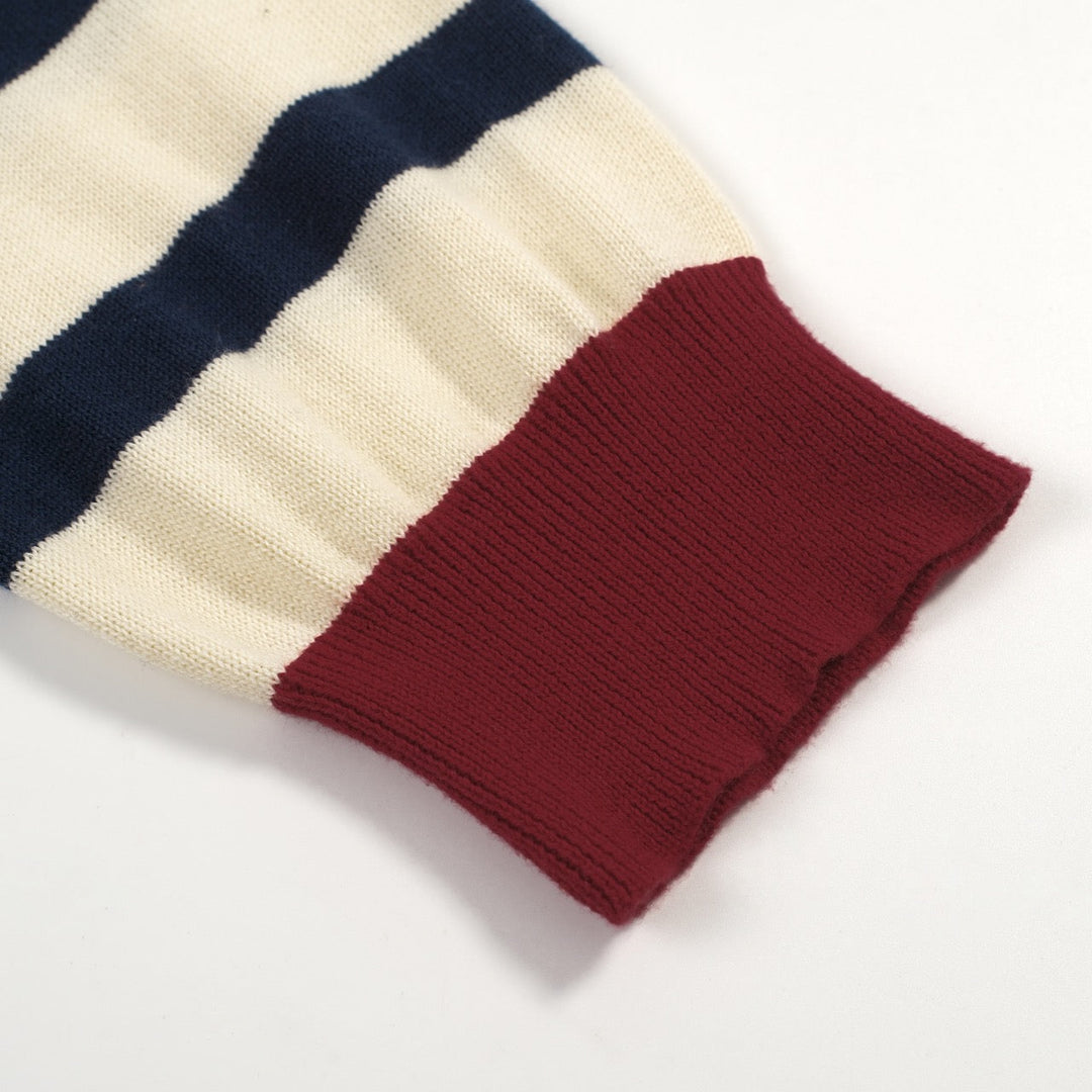 Red | Cropped Sleeve Knit Top