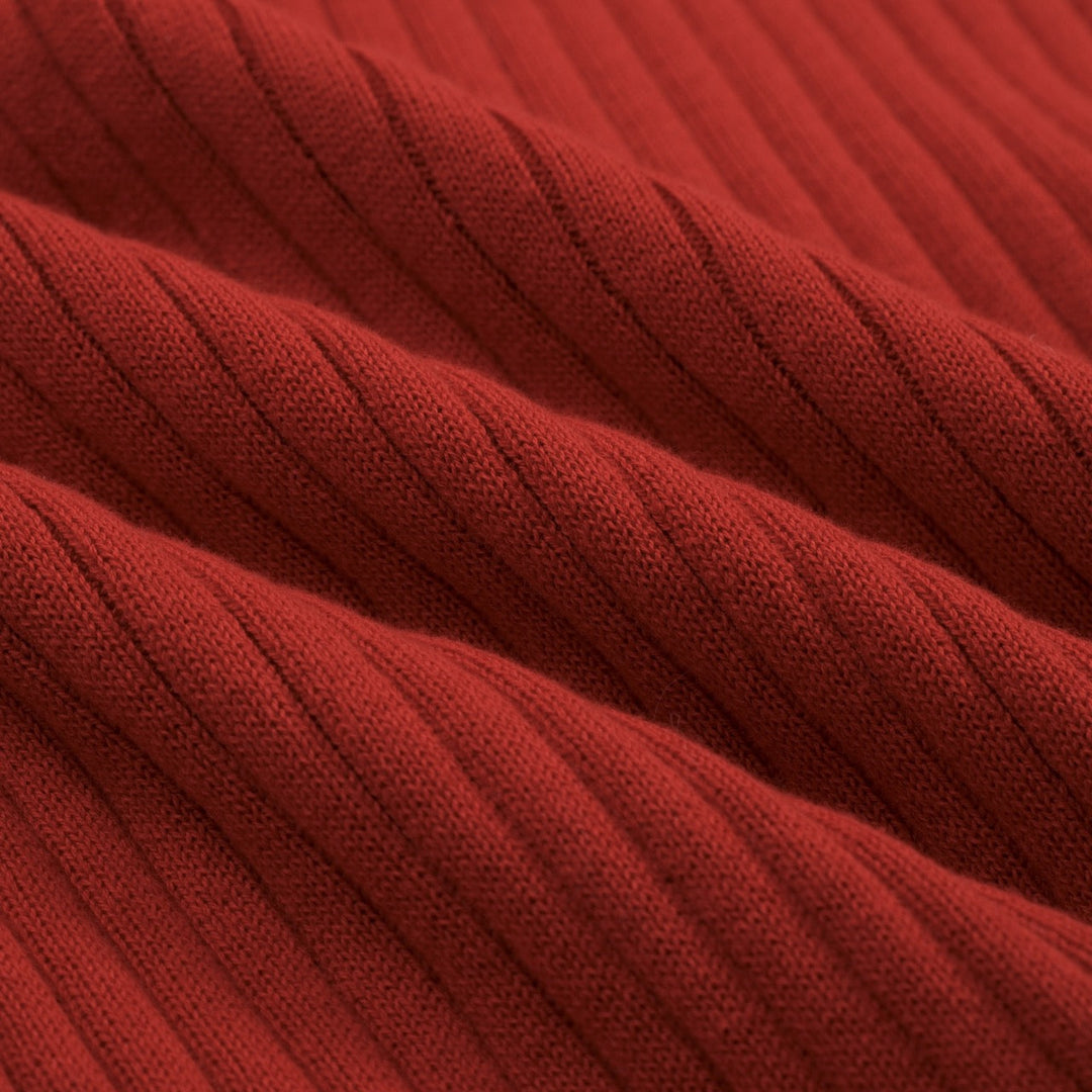 Red | Classic Vintage Jacquard Knit Top