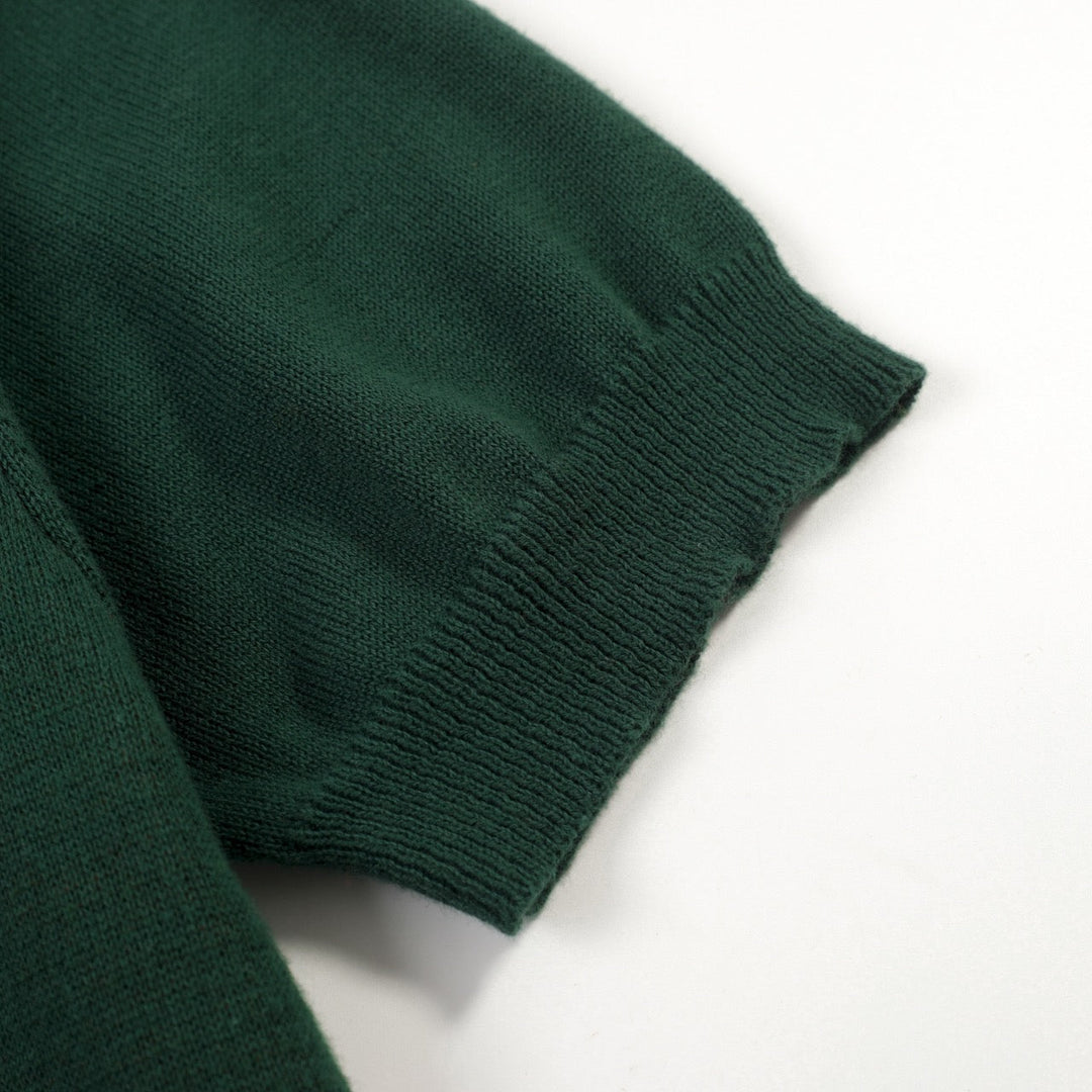 Green | Striped Classic Retro Jacquard Knit T-Shirt