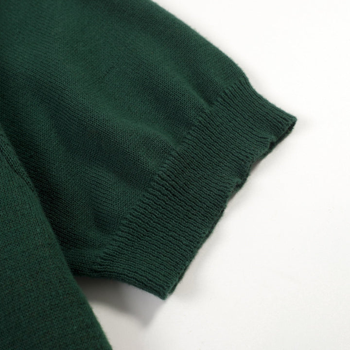 Green | Striped Classic Retro Jacquard Knit T-Shirt