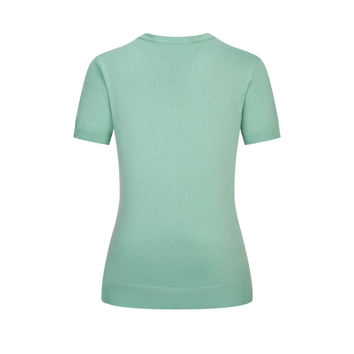 Mint Green | Vintage Dessert Embroidery Knit Top