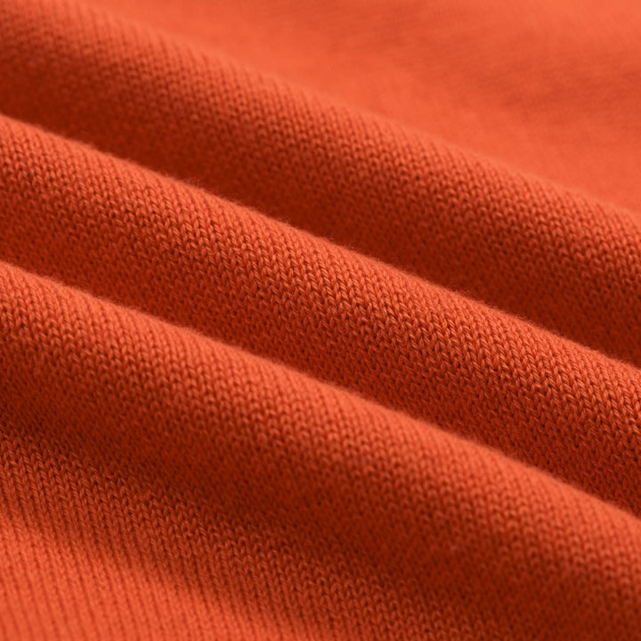 Orange | Simple Puff Sleeve Hollow Out Tie-up Knit T-Shirt