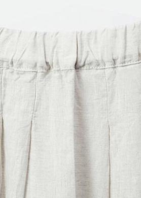 Bio-Leinenrock Boutique Damen Solid Casual Leinen A-Linienrock