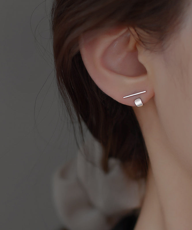 Silk Sterling Silver Stud Earrings