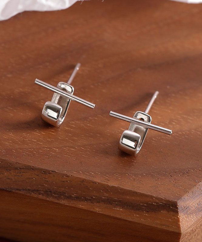 Silk Sterling Silver Stud Earrings