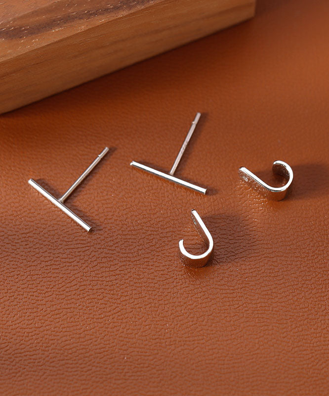 Silk Sterling Silver Stud Earrings