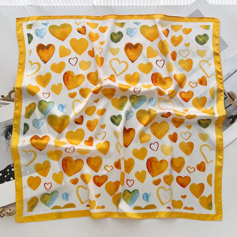 Mia | Casual Heart Print Scarf