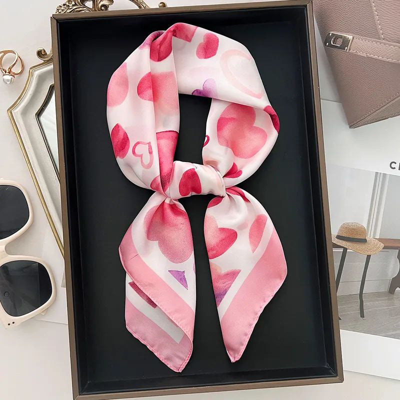 Mia | Casual Heart Print Scarf