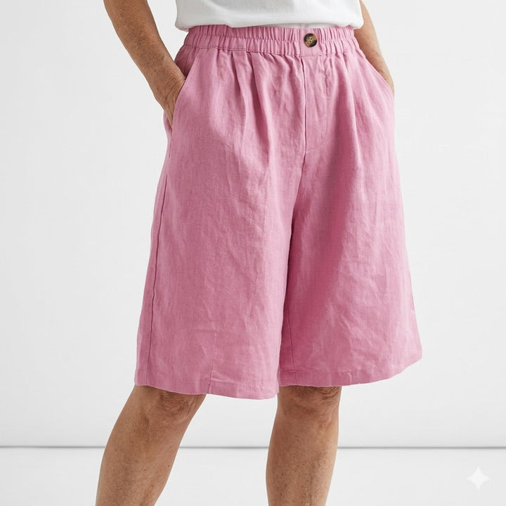 Wandeline | Natural Elastic Waist Loose Shorts