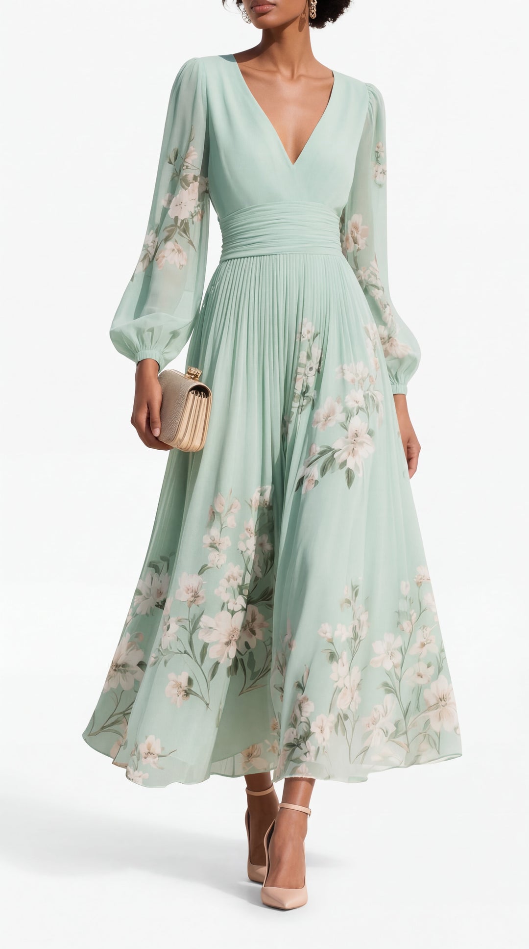 Coral Floral Maxi Dress
