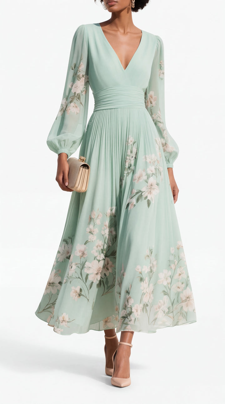 Coral Floral Maxi Dress