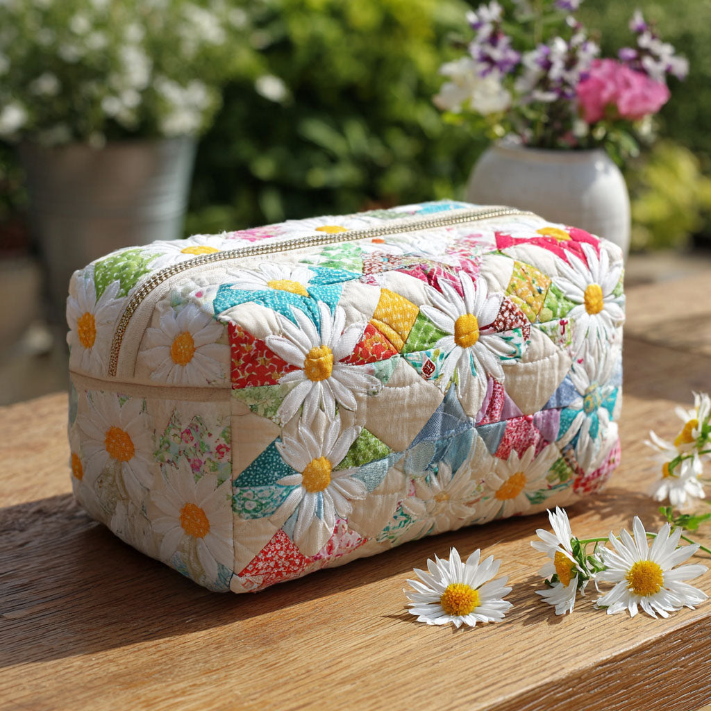 Quilted beauty case with delicate meadow NCU0PT9260