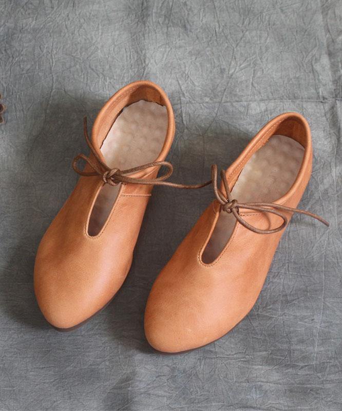 Purple Genuine Leather Boho Lace Up Loafer Shoes for Women