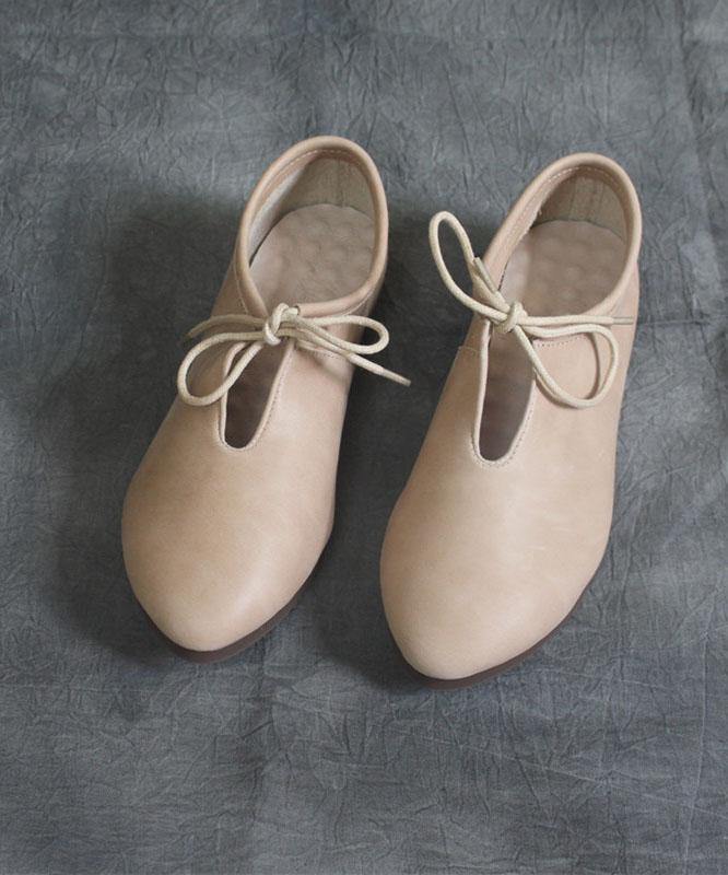 Purple Genuine Leather Boho Lace Up Loafer Shoes for Women