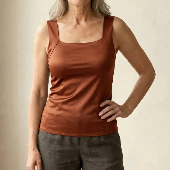 Lourdes Sleeveless Top with Built-in Bra