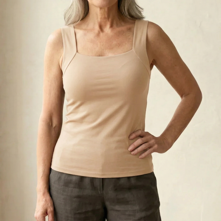 Lourdes Sleeveless Top with Built-in Bra