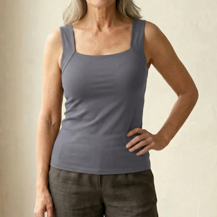 Lourdes Sleeveless Top with Built-in Bra