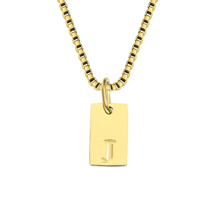Dainty Initial Tag Necklace