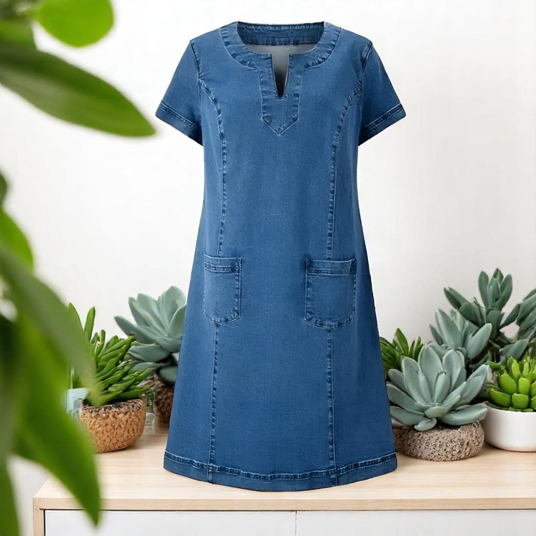 Elvi | Soft Denim Dress with Pockets