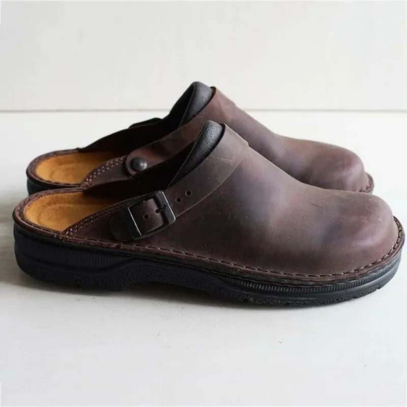 Maurel | Supportive Comfort Clogs - Brown - Women's Comfort Shoes Australia