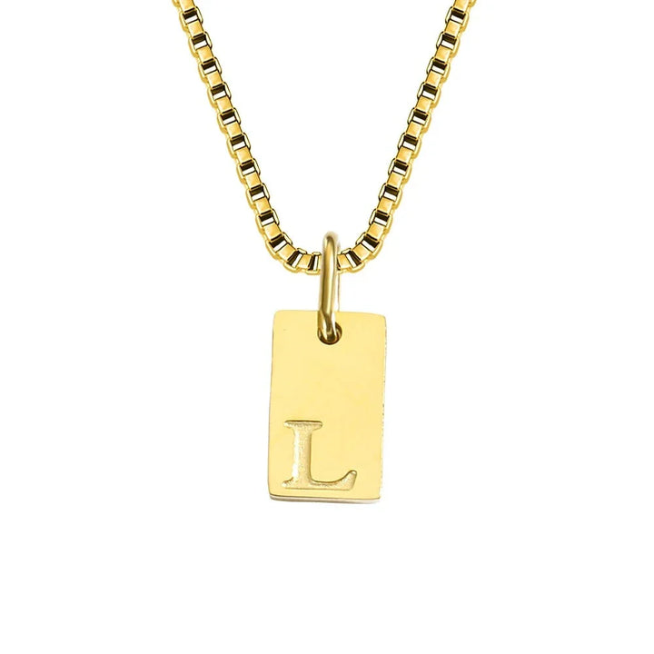Dainty Initial Tag Necklace