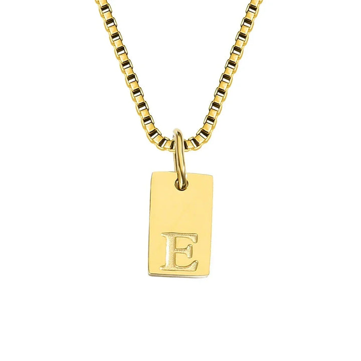 Dainty Initial Tag Necklace