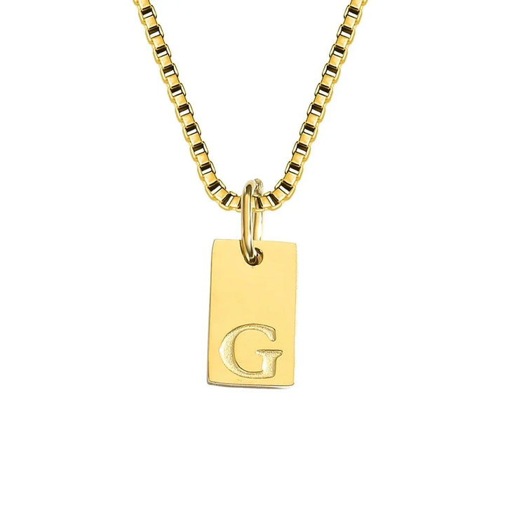 Dainty Initial Tag Necklace