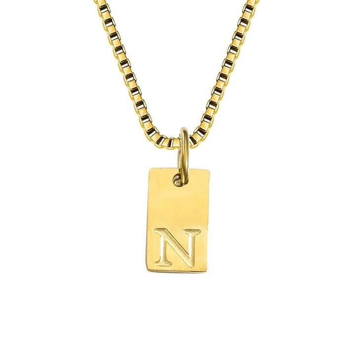Dainty Initial Tag Necklace