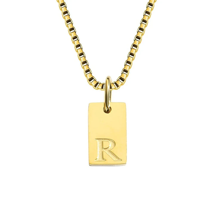 Dainty Initial Tag Necklace
