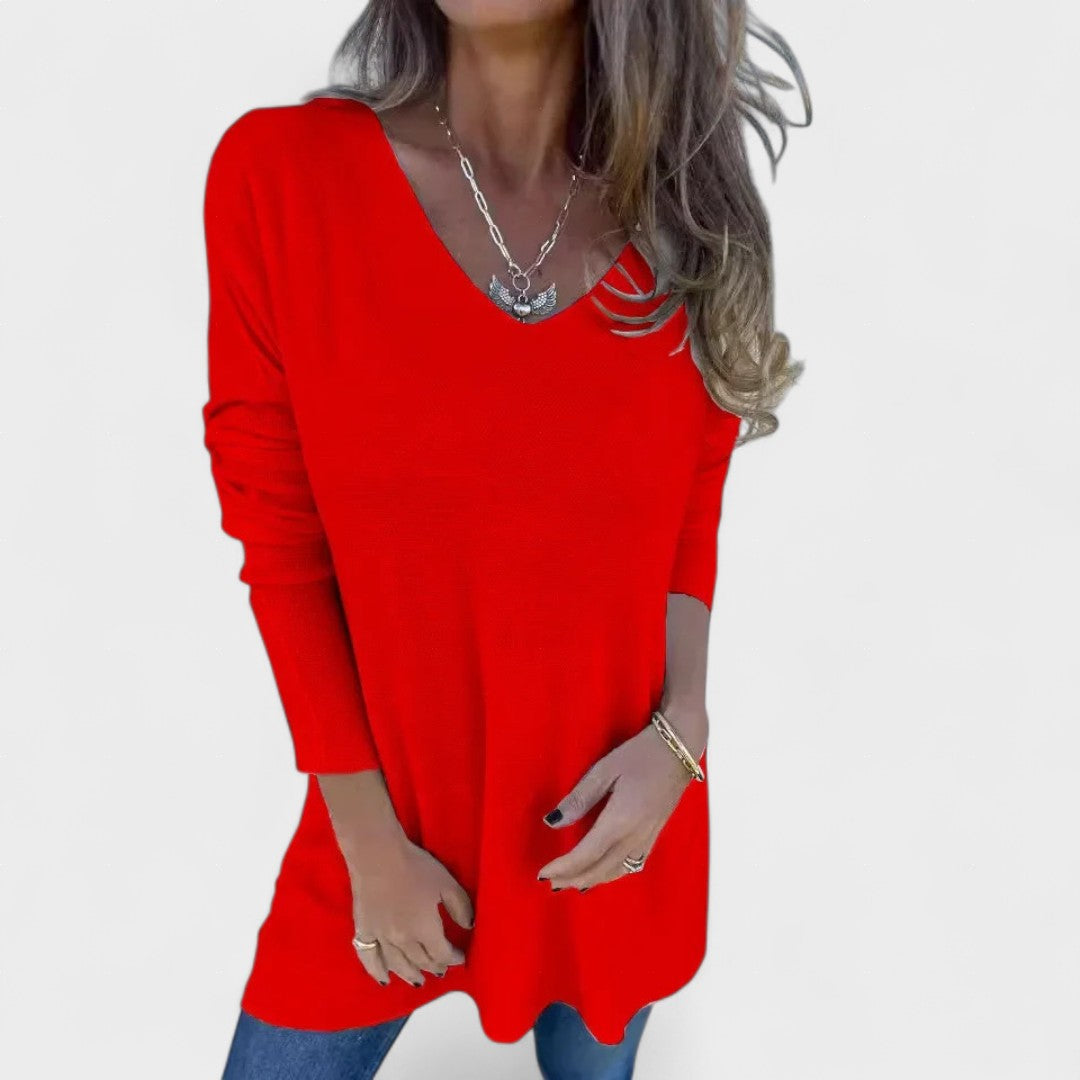 V-Neck Knit Sweater