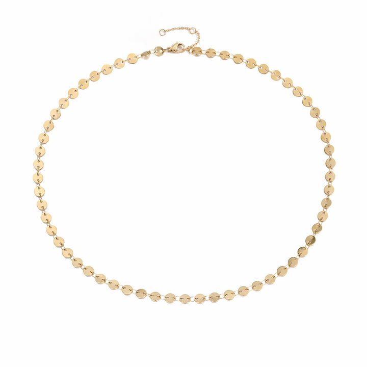 Lucky Coin Choker Disc Necklace