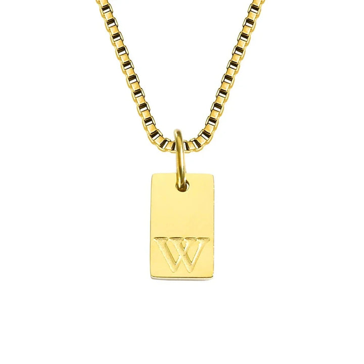 Dainty Initial Tag Necklace