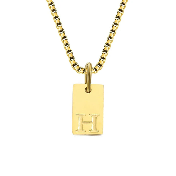 Dainty Initial Tag Necklace