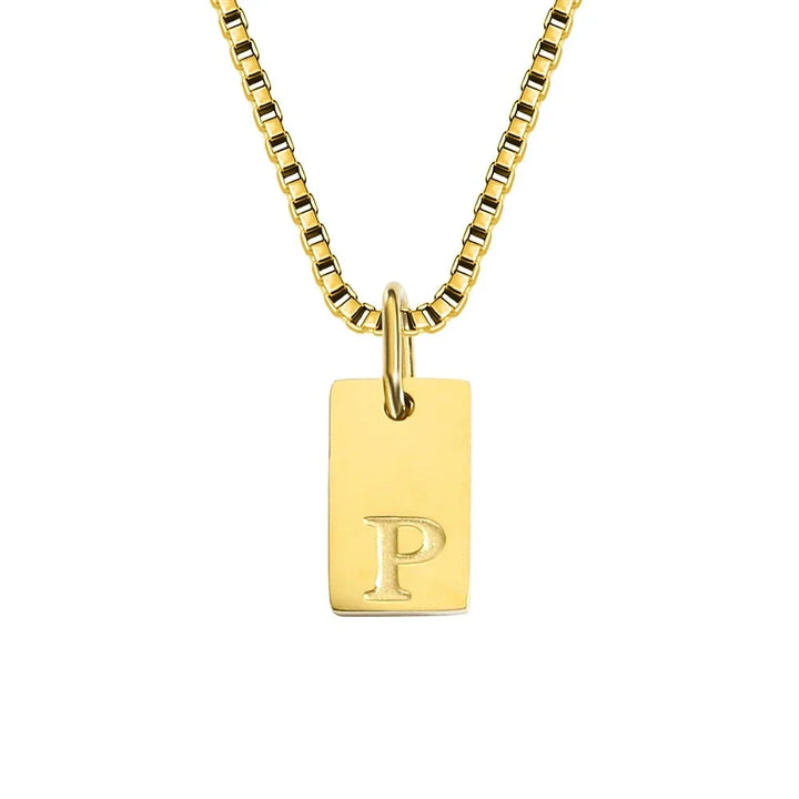 Dainty Initial Tag Necklace