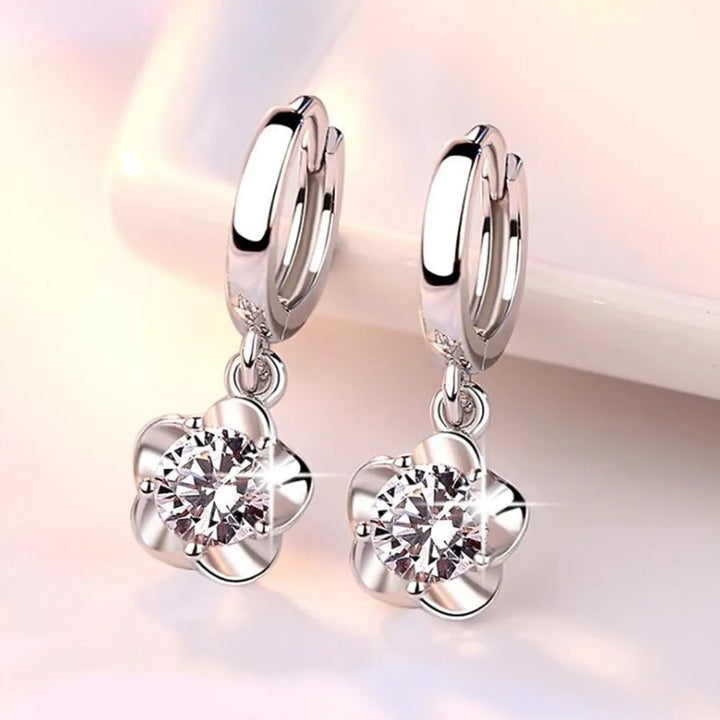 Violet | Purple White Zirconia Earrings