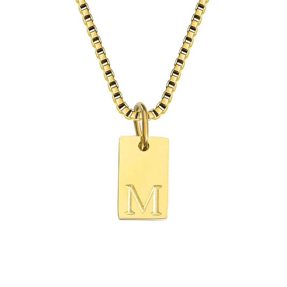 Dainty Initial Tag Necklace