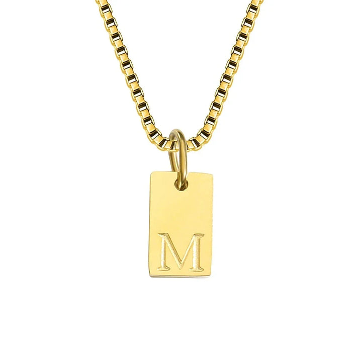 Dainty Initial Tag Necklace