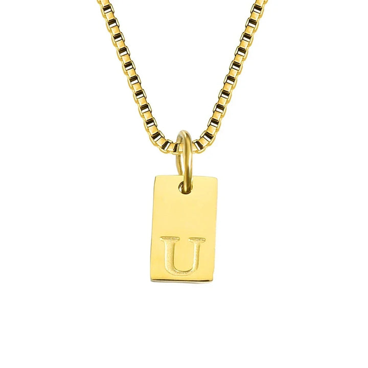 Dainty Initial Tag Necklace
