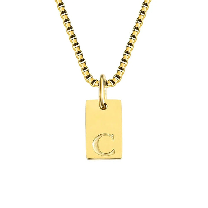 Dainty Initial Tag Necklace