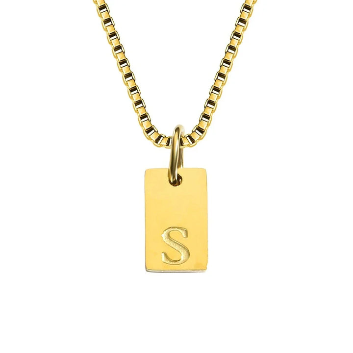 Dainty Initial Tag Necklace