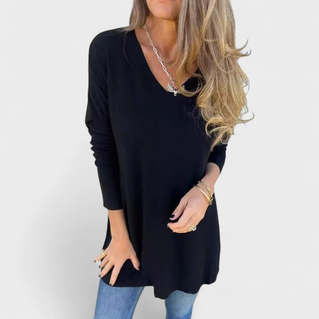 V-Neck Knit Sweater