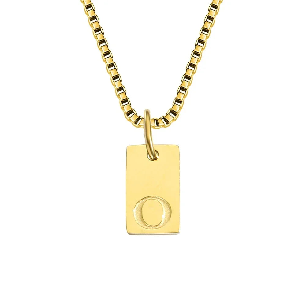 Dainty Initial Tag Necklace