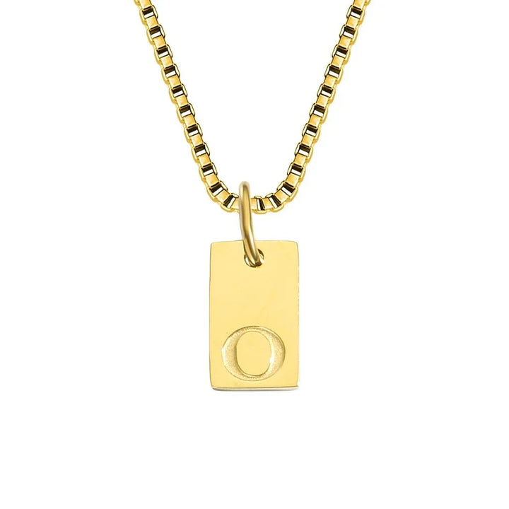 Dainty Initial Tag Necklace