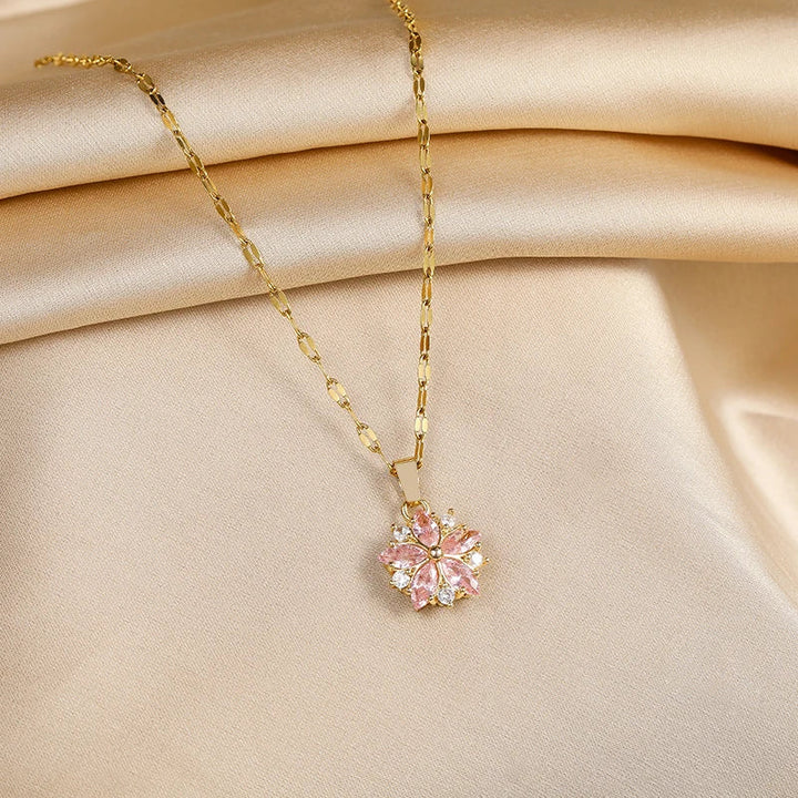 Sakura | Rose Stainless Steel Necklace