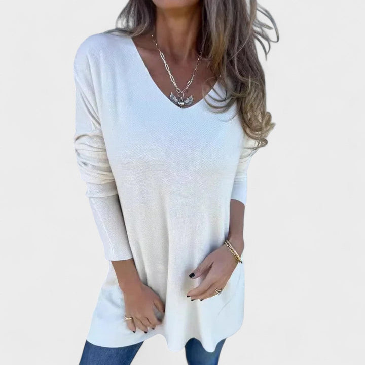 V-Neck Knit Sweater