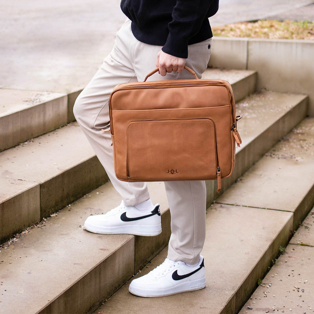 Quinn | Leather Shoulder Briefcase