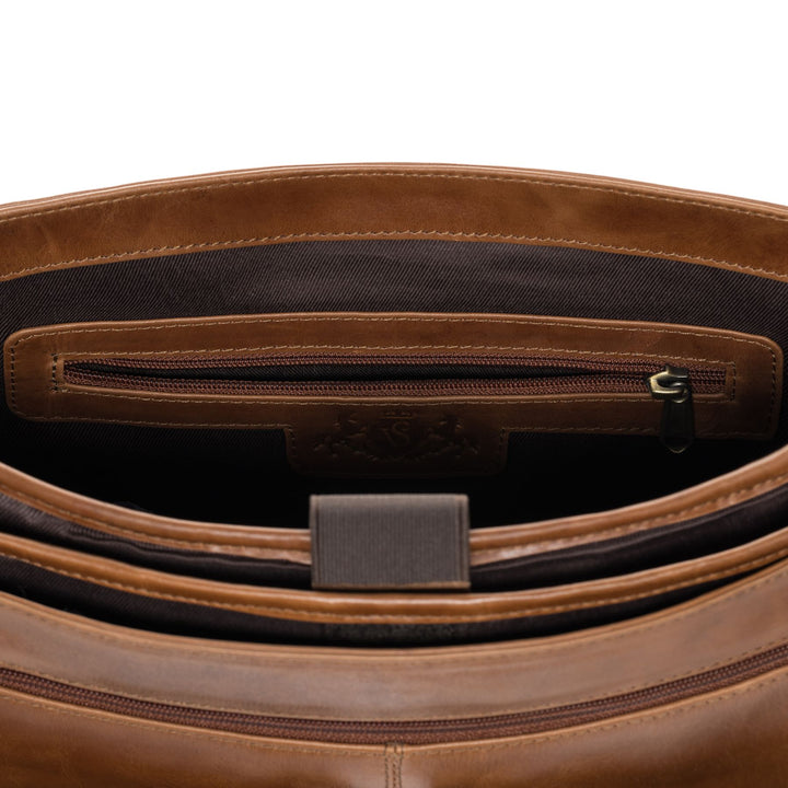 Teacher's Bag Leather Brown 15" SERGEANT Briefcase College
