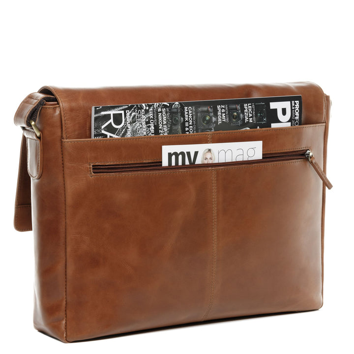 Teacher's Bag Leather Brown 15" SERGEANT Briefcase College